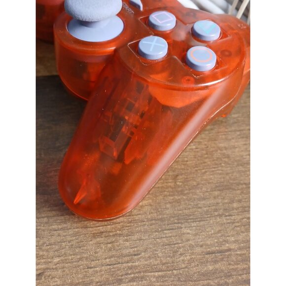 Sony PlayStation PS1 PSone OEM Transparent Red Controller SCPH-110 Tested - Picture 6 of 9